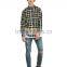 Wholesale fashion long sleeve mens custom plaid shirts