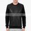 Man PU Leather Cotton Blend Embriodered Pullover Men Bulk Blouse Top