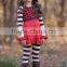thanksgiving fall little gril qute floral printing set children boutique outfit