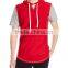 unisex short sleeve cropped top gym hoodie two-tone blank hoodies OEM/ODM services