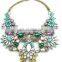 Luxury Evenning Dress Exaggerated Bohemia Colorful Flower Necklaces&Pendants