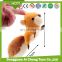 good quality custom cute orange squirrel plush toy keychain and bag pendant