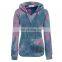 2017 new gradient long sleeve hooded coat fleece coat sweater jacket