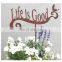 Big metal art decorative garden stakes flower vase
