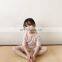 X1428/Kids Small Flower Print Sweet Pajamas Sleepwear Set High Quality Fresh Girls Boutique Clothing Set