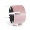 Customized modern pink velvet unfoldable stool ottoman with white metal frame legs for living room