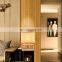 New American led creative personality bedroom bedside solid wood table lamp Nordic wood art study table lamp