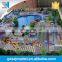 3d water amusement park building model with acrylic cover, construction & real estate