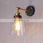 Retro Rustic Glass Wall Lamp E27 Base Decorative Bar Restaurant Lamp