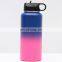 Fashionable Hot 64oz Vacuum Insulation Gradient Color Thermo Water Bottle With Customized Logo Stainless Steel Thermal Flask