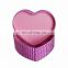 high quality customized empty heart shaped chocolate box packaging with ribbon closure