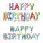 Balloons Happy Birthday Letter Color Block Party Supplies Wall Decorations Foil Balloons Set