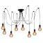home decorative hotel loft indoor lighting modern LED pendant Rope Ceiling hanging lamp retro vintage drop light chandelier