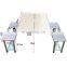 Portable metal small dining table home outdoor barbecue table and chair simple folding table