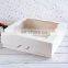 Hot sale China Factory Custom Printed LOGO White Bakery Boxes with PET Window  for Pie Boxes Large Natural Craft Paper Boxes