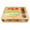 Organic Bamboo Kitchen Cutting Board Juice Grooves With 3 Containers Trays And Lids