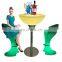 Modern buffets luxury dining banquet acrylic cocktail bar wedding and events under buffet catering triangle led light led table