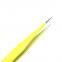 Straight Head Yellow Stainless Steel Tweezers Bird's Nest Hair Picking and Eyelash Beautifying Tool Electronic Mobile Phone Maintenance Curved Tip Straight Head Fine Tip Clip
