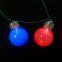 Christmas Multi Color Round Bulb 9 Light Necklace For Party