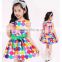 2015 summer short sleeve dress with belt Pure cotton dot children dress cuhk princess skirt wholesale from China
