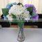 6 Flower Heads Fake White Hydrangea Bouquet