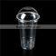 700ml PET and PP transparent disposable plastic cups with dome and flat lids