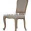New design linen antique oak dining room furniture wood chair