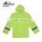 Green Military Rainsuits With Gray Reflect Bands Of Excellent Quality