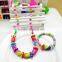 factory ODM children gift charm handmade colorful plastic resin bead necklace bracelet kids jewelry set