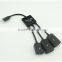 High performance M/F micro usb to 3 otg adapter for mouse