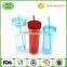 BPA free new Promotional 18 oz Hot & Cold Skinny Clear Tumbler Tall Straw tumbler tumbler