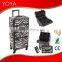 Rolling Makeup Case Pro Cosmetic Hair Stylist Storage Wheeled Trolley