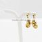 Fashion Gold Design Earrings Jewelry 316l Stainless Steel Studs
