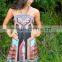 Summer Sexy Women African Off Shoulder Print Mini Party Dress With Vintage Pattern