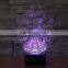 7 Color Changing Space Ship 3D Led Light