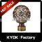 KYOK 2016 fancy decorative stretch curtain rods accessories,spray paint technology aluminum zinc curtain rod finial