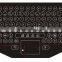 PS/2 Industrial Membrane Desktop Keyboard With Touchpad