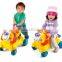 Cartoon lion shape 2 in 1 Cheap plastic baby walker with push bar