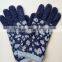Fashion cashmare knitted double layer winter gloves
