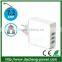 Factory hotly selling 4 port usb wall charger 5V 7.2A for phone ipad( EU Plug)