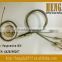galvanized /stainless steel wire rope with stamped eyes and carabiner