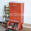 Red Color Solid Wood Shoe Cabinet With 3 Layers