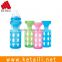 Standard milk feeding bottle glass baby bottle with protective silicone sleeve