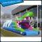 Longest inflatable water slide /lovely crocodile park/inflatable crocodile belly tunnel for outdoor game