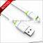 LOGO OEM color optional cell phone usb cable 2 in 1 multi usb charging data cable
