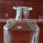 750ml beautiful embossed square glass whiskey decanter with glass lid