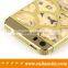 Promotional factory price mother of pearl design for iphone 5s 24k gold plating back replacement housing