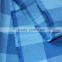 100 cotton yarn dyed blue check fabric