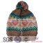 Women's Knitted Winter Hat with Pom Pom