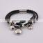 Stainless Steel Charm Bracelet,leather bracelet